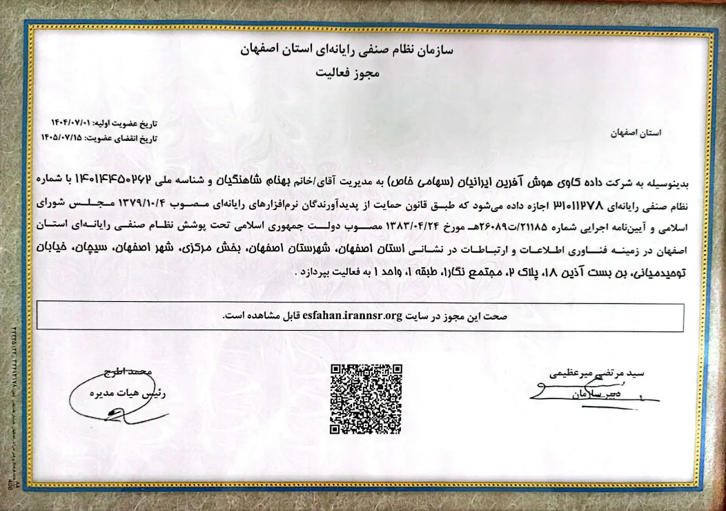 مجوز مرکز مشاوره و خدمات کارآفرینی